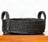 Basket of Sabai grass with Holder - Black