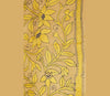 Kantha Stitched Stole on Tussar Base - Yellow