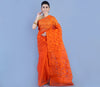 Handloom Jamdani Saree - Orange