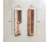 Neem Wood Combs (Fine teeth with handle comb & Dual teeth comb)