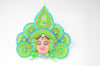 Chhau Mask - Durga Face Green