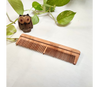 Neem Wood Combs (Fine teeth with handle comb & Dual teeth comb)