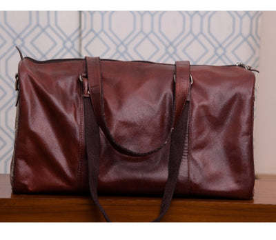 Pure leather Duffle Bag from Bolpur - Square Designs
