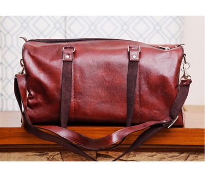 Pure leather Duffle Bag from Bolpur - Spiral Designs