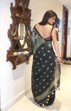 Black Linen Saree