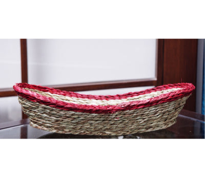 Fruit Basket of Sabai Grass from - Red and Natural