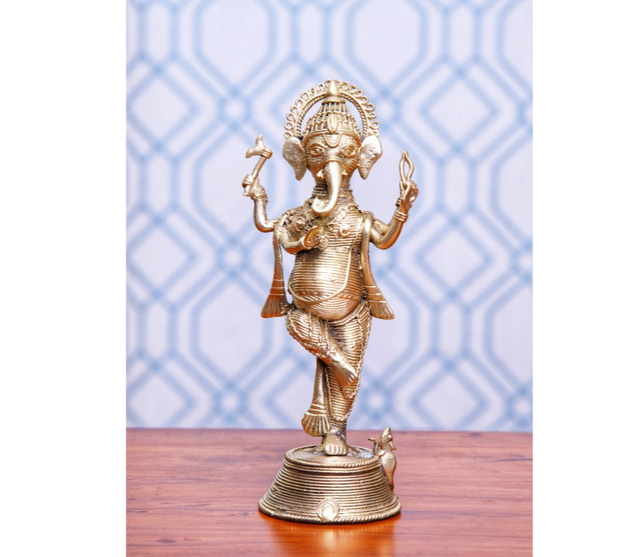 Authentic Dokra Art from Odisha - Ganesh