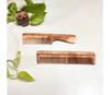 Neem Wood Combs (Fine teeth with handle comb & Dual teeth comb)