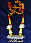 Ethnic Handcrafted Necklace with Red and Yellow Thread