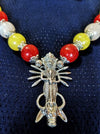 Ethnic Handcrafted Necklace with Durga Pendant - Yellow