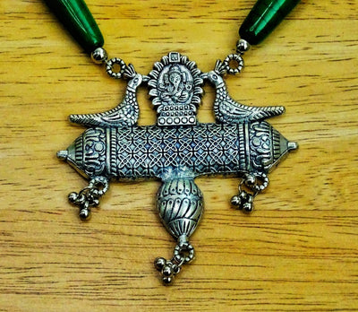 Ethnic Handcrafted Necklace - Dark Green