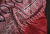 Ajrakh Print Modal Silk Stole From Bengal - Maroon
