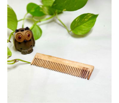 Neem Wood Comb - Dual teeth Comb and Pocket Comb