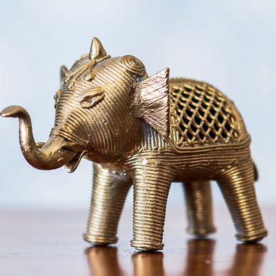 Authentic Dokra Art from Odisha - Elephant Small