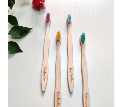 Natural Bamboo Toothbrush Combo