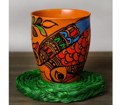 Madhubani Painted Cups set of 6
