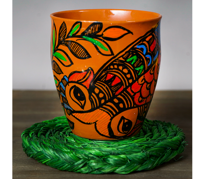 Madhubani Painted Cups set of 6