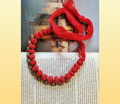 Ethnic Handcrafted Necklace - Red