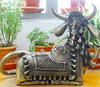 Authentic Dhokra Art from Chhattisgarh - Seated Bull