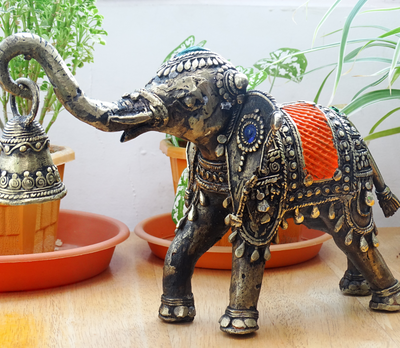 Authentic Dhokra Craft from Chhattisgarh - Elephant with Bell