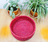 Sabai Grass Round Basket from Odisha - Red