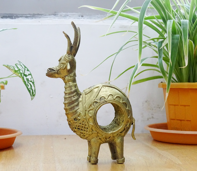 Authentic Dokra Craft from Bengal - Deer Paper Holder