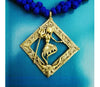 Handcrafted Dokra Necklace Dancing Shiva - Blue
