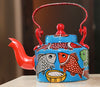 Pattachitra art on Aluminum Kettle - Fish with bowl