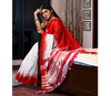 Handloom Saree - Red & White