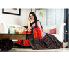 Sambalpuri Saree - Pure Cotton - Red  Black & Pink